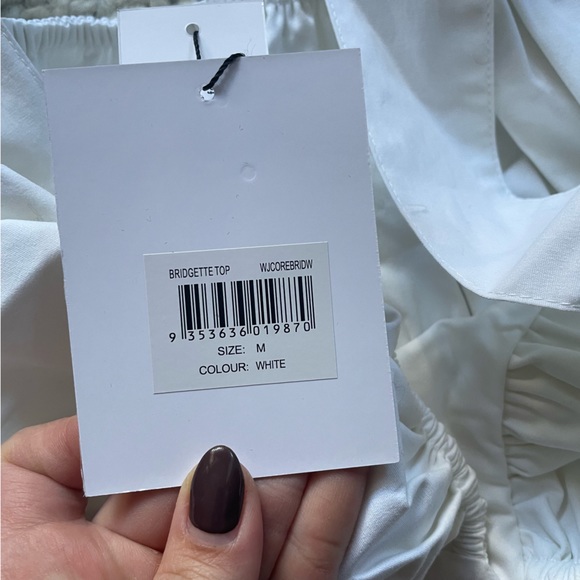 With Jean White Ruched Blouse - Picture 5 of 6